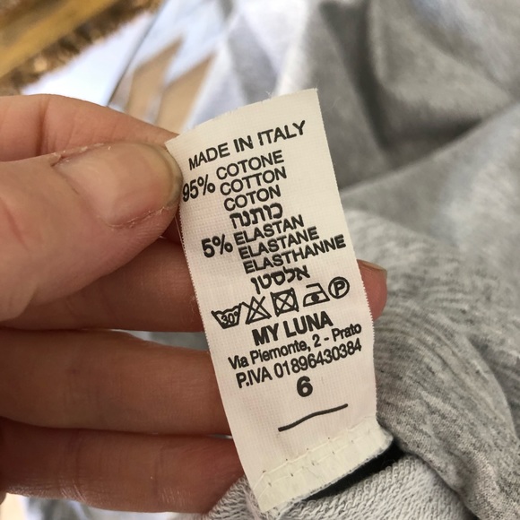 My Luna brand gray sweater size small made in Italy - Picture 4 of 4